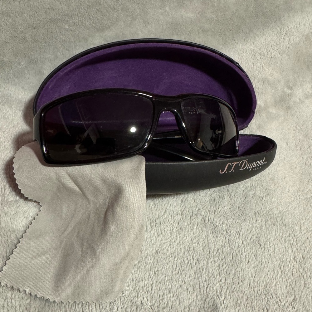 S.T. Dupont Black Sunglasses with Case